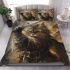 Longhaired british cat in fantasy battles bedding set