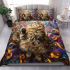 Longhaired british cat in festive carnivals bedding set