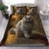 Longhaired british cat in haunted mansions bedding set