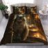 Longhaired british cat in haunted mansions bedding set