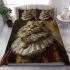 Longhaired british cat in historical settings bedding set