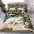 Longhaired british cat in japanese zen gardens bedding set