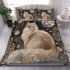 Longhaired british cat in lunar gardens bedding set