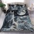 Longhaired british cat in lunar landscapes bedding set