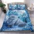 Longhaired british cat in magical ice palaces bedding set