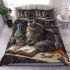 Longhaired british cat in magical workshops bedding set