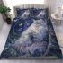 Longhaired british cat in mythical forest clearings bedding set