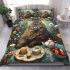 Longhaired british cat in secret garden tea parties bedding set