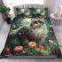 Longhaired british cat in surreal wonderland realms bedding set