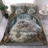 Longhaired british cat in time travel adventures bedding set