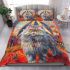 Longhaired british cat in whimsical circus spectacles bedding set