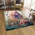 Majestic butterfly in nature's embrace area rugs carpet