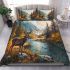 Majestic deer with impressive antlers stands gracefully bedding set