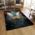 Majestic gold and blue butterfly area rugs carpet