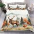 Majestic stag with antlers bedding set