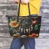 Mango coffee and dream catcher leather tote bag