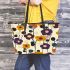 Flowers in the style of marano k electronic music Leather Tote Bag, Totes, Crossbody, Purse: Bag Gift Idea for Girlfriend, Sitter, Birthday, Women ,Daughter, Mama, Ladies