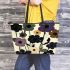 Flowers in the style of marano k electronic music using various shades Leather Tote Bag, Totes, Crossbody, Purse: Bag Gift Idea for Girlfriend, Sitter, Birthday, Women ,Daughter, Mama, Ladies