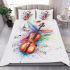 Melodic dragonflies with music note violin bedding set