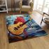 Musical fish in cityscape area rugs carpet