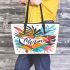 My mom is the best colorful lettering Leather Tote Bag