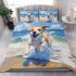 Ocean frolic a dog's blissful dive bedding set