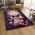 Owl and pink mushrooms area rugs carpet