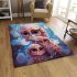 Owls in moonlit forest area rugs carpet