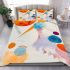Painting zoomed in on the circles and lines bedding set