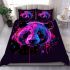 Panda in the style of colorful cartoon realism bedding set