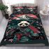 Panda samurai in front of mount fuji bedding set