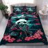 Panda samurai in front of mount fuji bedding set