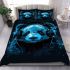 Panda wearing headphones bedding set