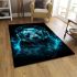 Panda wearing headphones area rugs carpet