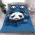 Panda wearing headphones bedding set