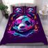 Panda with colorful smoke bedding set