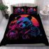 Panda with sunglasses and a jacket bedding set