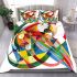 Parrot in the style of abstract cubism bedding set