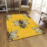 Pattern of bees in black and yellow area rugs carpet