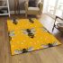 Pattern of bees in black and yellow area rugs carpet