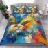 Persian cat in abstract artworks bedding set