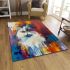 Persian cat in abstract artworks area rugs carpet