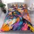 Persian cat in abstract artworks bedding set