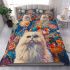 Persian cat in carnival celebrations bedding set