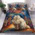 Persian cat in carnival celebrations bedding set