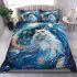 Persian cat in celestial starship voyages bedding set