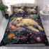 Persian cat in celestial starship voyages bedding set