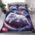 Persian cat in cosmic journeys bedding set