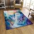 Persian cat in enchanted watercolor dreamscapes area rugs carpet