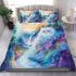 Persian cat in enchanted watercolor dreamscapes bedding set